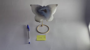 Agate Druzy Butterfly Stone on Metal Stands - Alura Stones