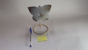 Agate Druzy Butterfly Stone on Metal Stands - Alura Stones