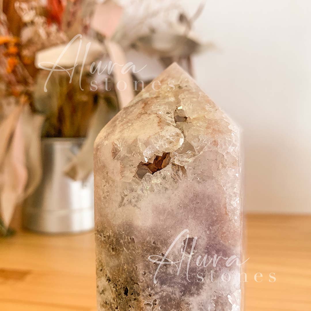 Amethyst Crystal Polished Points Tower - Healing Crystals - Alura Stones