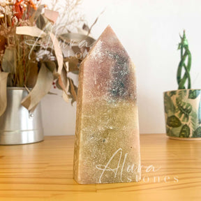 Amethyst Crystal Polished Points Tower - Healing Crystals - Alura Stones