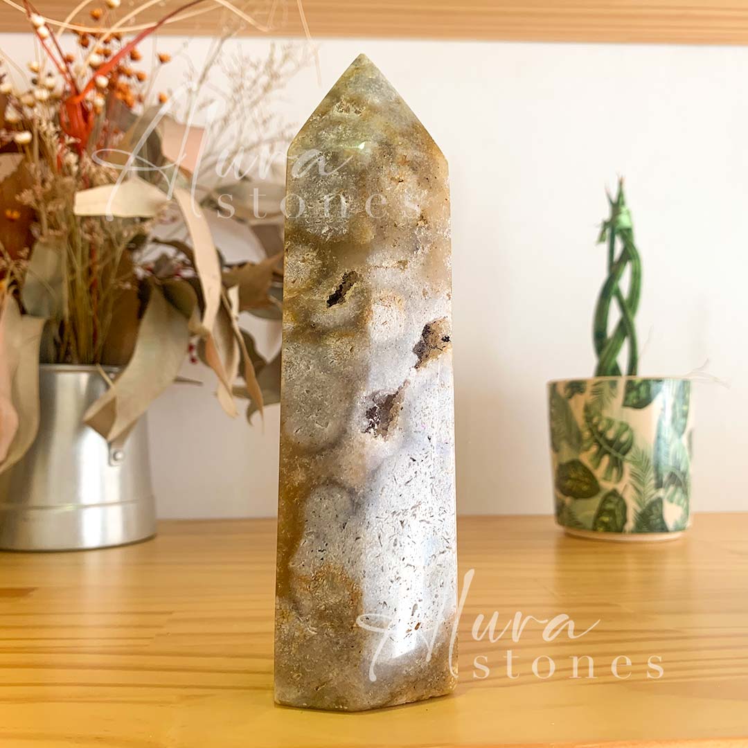 Amethyst Crystal Polished Points Tower - Healing Crystals - Alura Stones