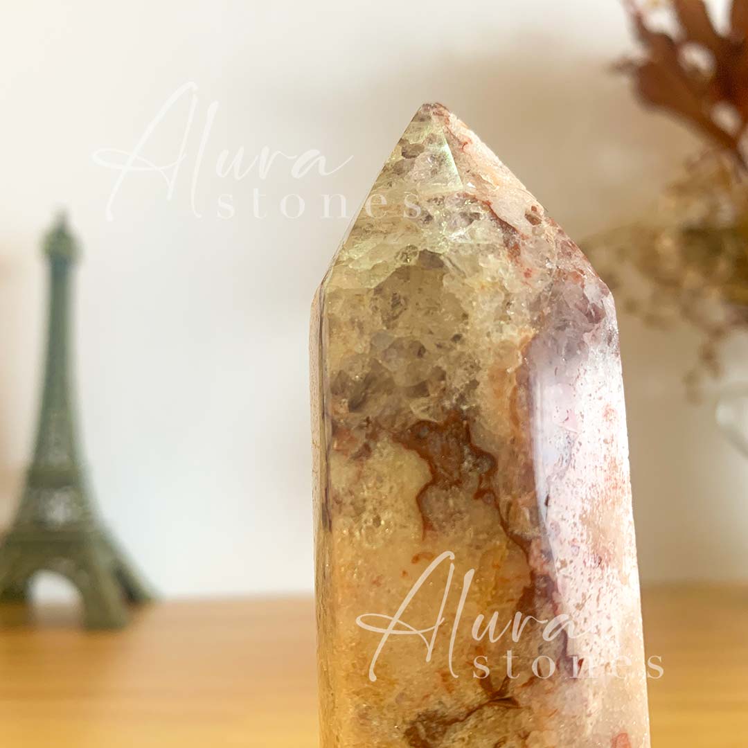 Torre de Pontos Polidos de Cristal Ametista - Cristais de Cura - Pedras Alura