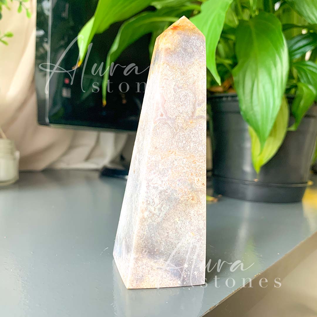 Amethyst Crystal Obelisk - Healing Crystals - Alura Stones