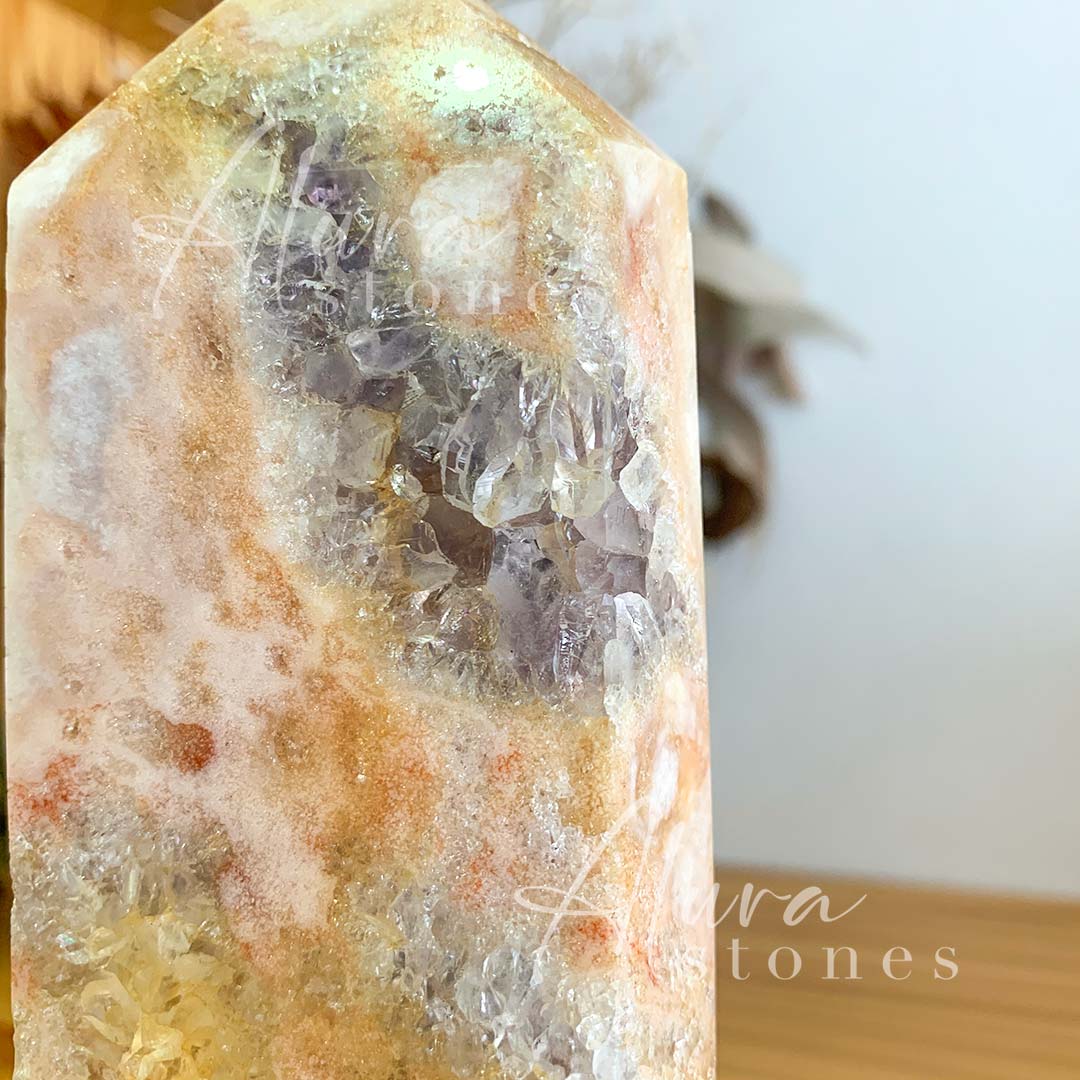 Amethyst Crystal Polished Points Tower - Healing Crystals - Alura Stones